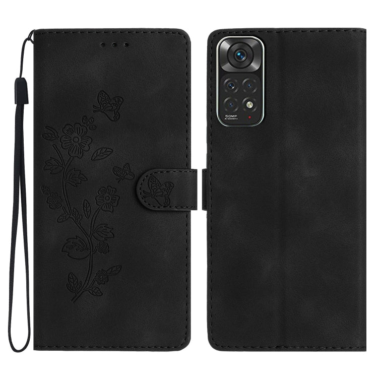 Custodia portafoglio in pelle con farfalla per Xiaomi Redmi 10C