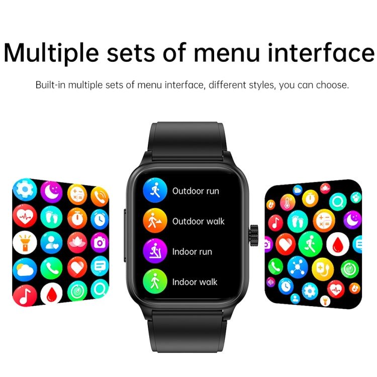 ET540 1,91 pollici IP67 Smart Watch con cinturino in silicone impermeabile, supporto ECG / misurazione non invasiva della glicemia, ET540 (Black), ET540 (Blue), ET540 (Red)