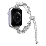 Cinturino in metallo con cinturino in perle, For Apple Watch SE 2022 40mm, For Apple Watch Series 9 45mm, For Apple Watch SE 2022 44mm, For Apple Watch Series 9 41mm, For Apple Watch 7 41mm, For Apple Watch 7 45mm