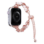 Cinturino in metallo con cinturino in perle, For Apple Watch SE 2022 40mm, For Apple Watch Series 9 45mm, For Apple Watch SE 2022 44mm, For Apple Watch Series 9 41mm, For Apple Watch 7 41mm, For Apple Watch 7 45mm