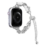 Cinturino in metallo con cinturino in perle, For Apple Watch Ultra 49mm, For Apple Watch SE 2023 44mm, For Apple Watch 8 41mm, For Apple Watch SE 2023 40mm, For Apple Watch 8 45mm, For Apple Watch Ultra 2 49mm