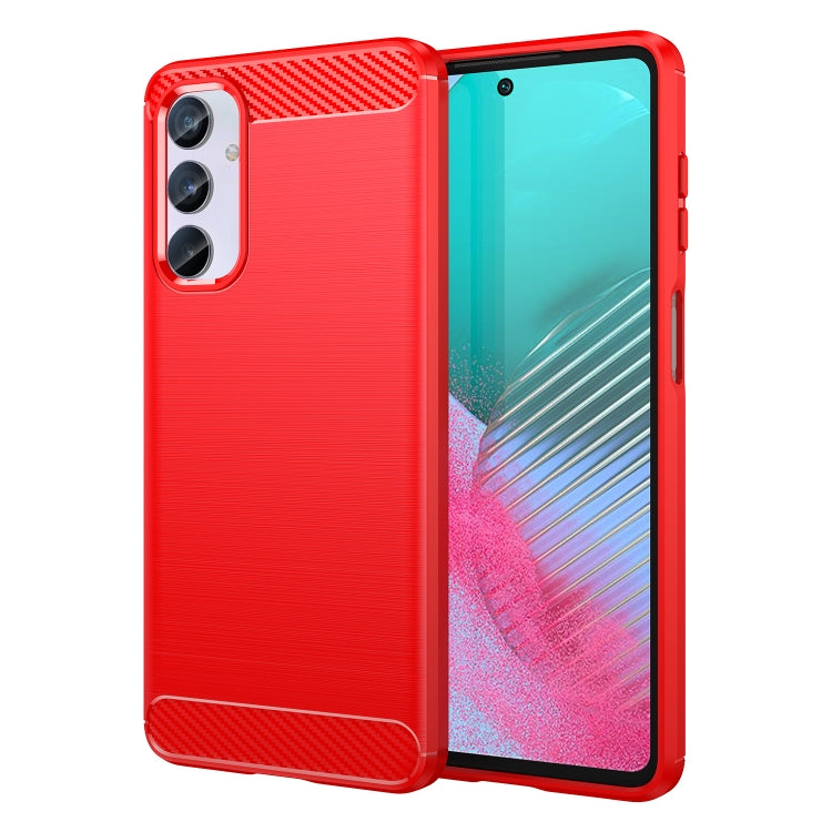 Custodia per telefono TPU in fibra di carbonio con trama spazzolata, For Samsung Galaxy A05, For Samsung Galaxy A25 5G, For Samsung Galaxy F54 5G, For Samsung Galaxy S23 FE