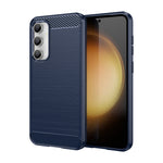 Custodia per telefono TPU in fibra di carbonio con trama spazzolata, For Samsung Galaxy A05, For Samsung Galaxy A25 5G, For Samsung Galaxy F54 5G, For Samsung Galaxy S23 FE