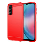 Custodia per telefono TPU in fibra di carbonio con trama spazzolata, For Samsung Galaxy A05, For Samsung Galaxy A25 5G, For Samsung Galaxy F54 5G, For Samsung Galaxy S23 FE