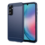 Custodia per telefono TPU in fibra di carbonio con trama spazzolata, For Samsung Galaxy A05, For Samsung Galaxy A25 5G, For Samsung Galaxy F54 5G, For Samsung Galaxy S23 FE