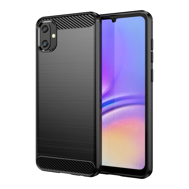 Custodia per telefono TPU in fibra di carbonio con trama spazzolata, For Samsung Galaxy A05, For Samsung Galaxy A25 5G, For Samsung Galaxy F54 5G, For Samsung Galaxy S23 FE