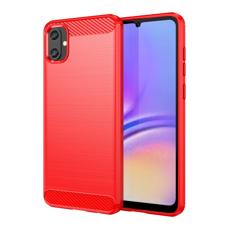 Custodia per telefono TPU in fibra di carbonio con trama spazzolata, For Samsung Galaxy A05, For Samsung Galaxy A25 5G, For Samsung Galaxy F54 5G, For Samsung Galaxy S23 FE