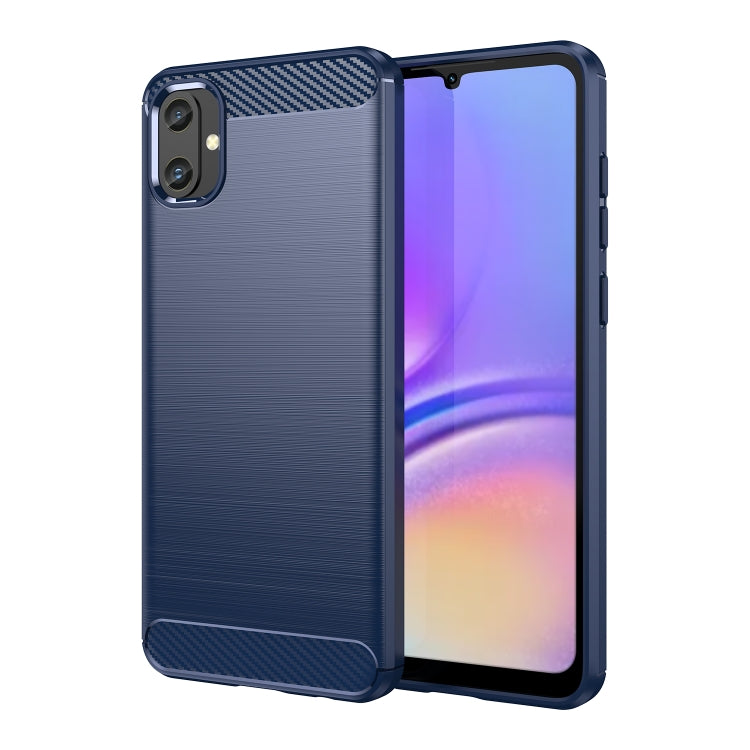 Custodia per telefono TPU in fibra di carbonio con trama spazzolata, For Samsung Galaxy A05, For Samsung Galaxy A25 5G, For Samsung Galaxy F54 5G, For Samsung Galaxy S23 FE