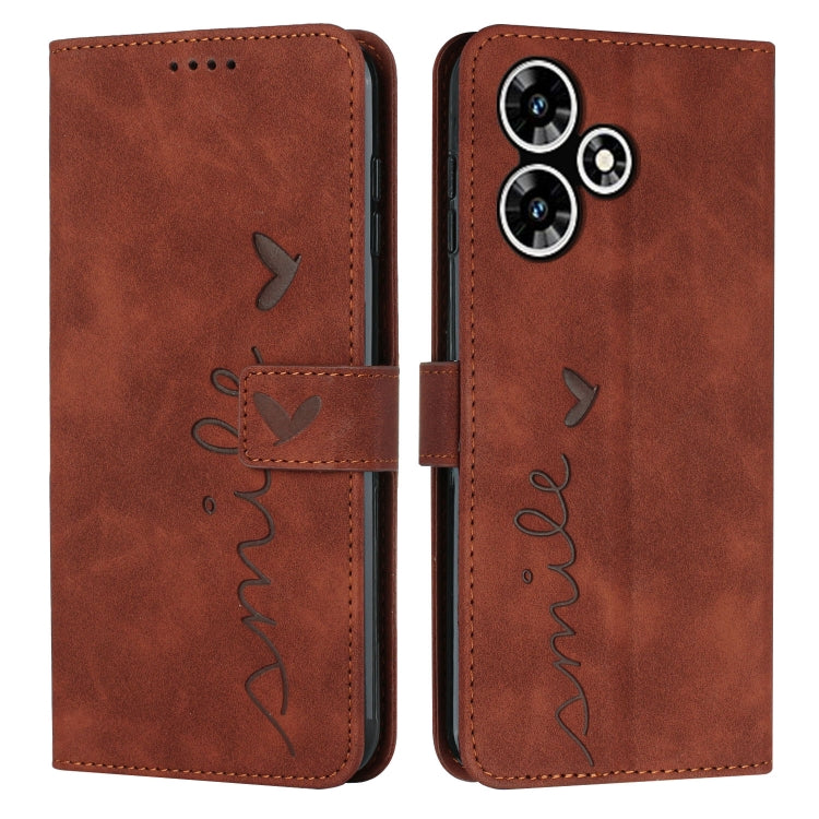 Custodia per telefono in pelle con motivo a cuore Skin Feel, For Infinix Hot 30, For Infinix Note 30 VIP