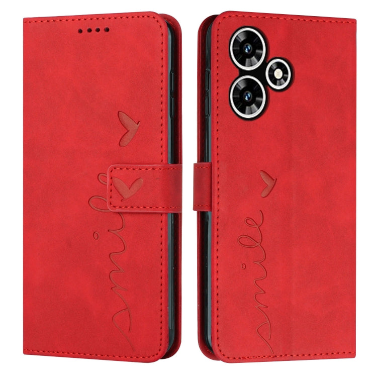 Custodia per telefono in pelle con motivo a cuore Skin Feel, For Infinix Hot 30, For Infinix Note 30 VIP