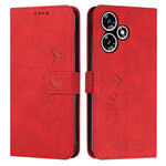 Custodia per telefono in pelle con motivo a cuore Skin Feel, For Infinix Hot 30 Play NFC, For Infinix Note 30/Note 30 5G, For Infinix Note 30i, For Infinix Note 30 Pro