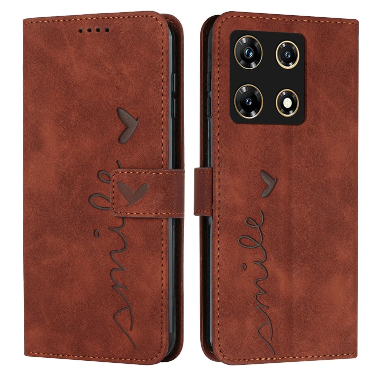 Custodia per telefono in pelle con motivo a cuore Skin Feel, For Infinix Hot 30 Play NFC, For Infinix Note 30/Note 30 5G, For Infinix Note 30i, For Infinix Note 30 Pro