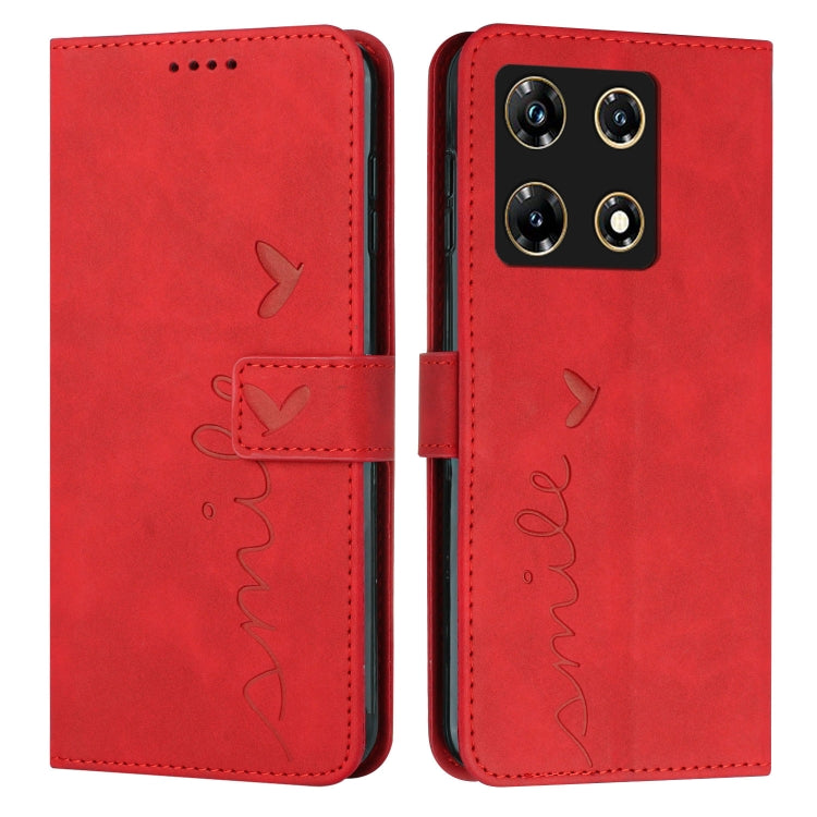 Custodia per telefono in pelle con motivo a cuore Skin Feel, For Infinix Hot 30 Play NFC, For Infinix Note 30/Note 30 5G, For Infinix Note 30i, For Infinix Note 30 Pro