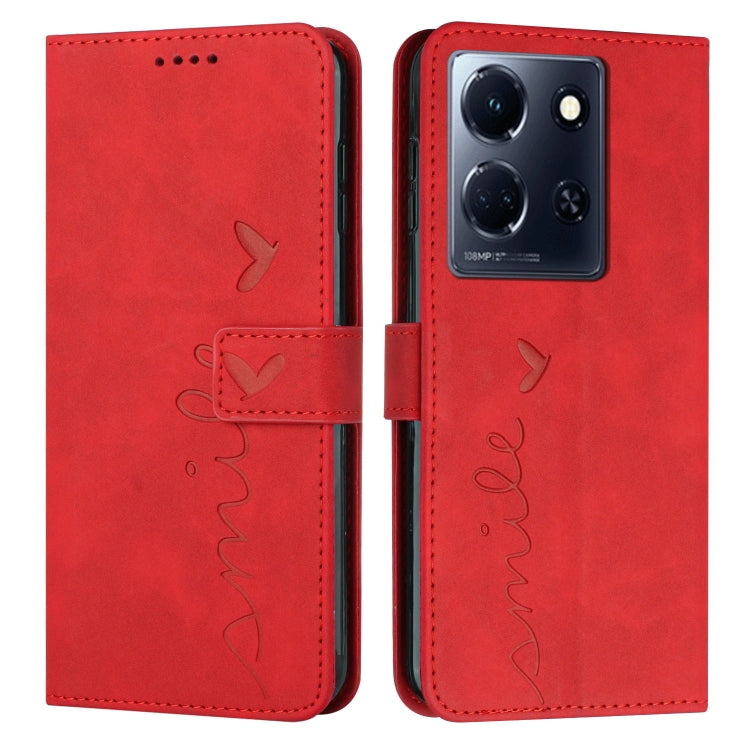 Custodia per telefono in pelle con motivo a cuore Skin Feel, For Infinix Hot 30 Play NFC, For Infinix Note 30/Note 30 5G, For Infinix Note 30i, For Infinix Note 30 Pro