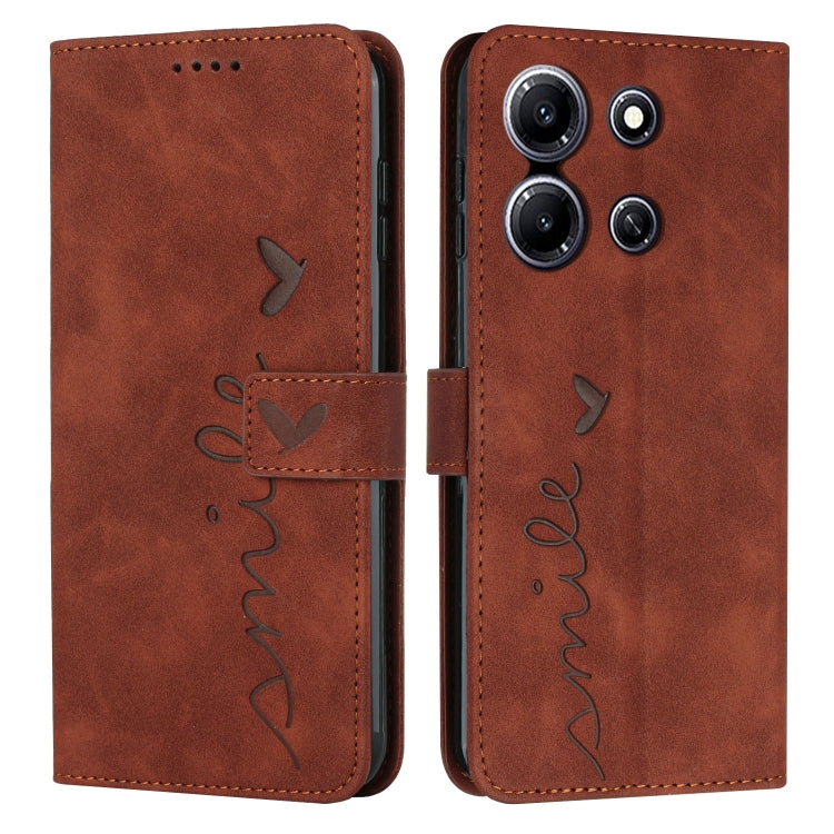Custodia per telefono in pelle con motivo a cuore Skin Feel, For Infinix Hot 30 Play NFC, For Infinix Note 30/Note 30 5G, For Infinix Note 30i, For Infinix Note 30 Pro