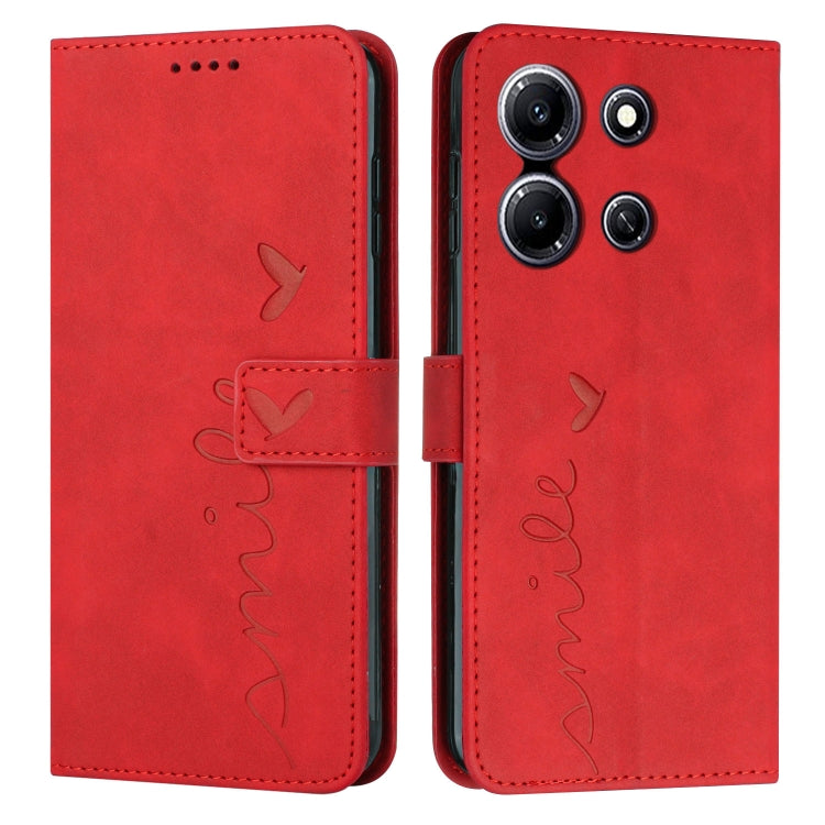 Custodia per telefono in pelle con motivo a cuore Skin Feel, For Infinix Hot 30 Play NFC, For Infinix Note 30/Note 30 5G, For Infinix Note 30i, For Infinix Note 30 Pro