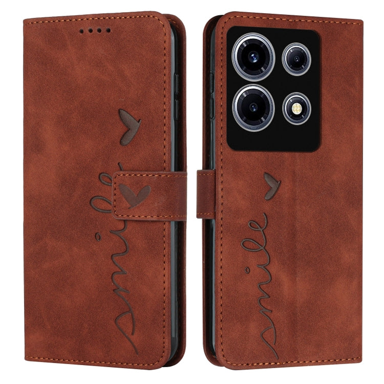 Custodia per telefono in pelle con motivo a cuore Skin Feel, For Infinix Hot 30, For Infinix Note 30 VIP
