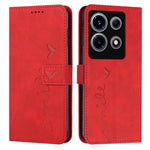 Custodia per telefono in pelle con motivo a cuore Skin Feel, For Infinix Hot 30, For Infinix Note 30 VIP