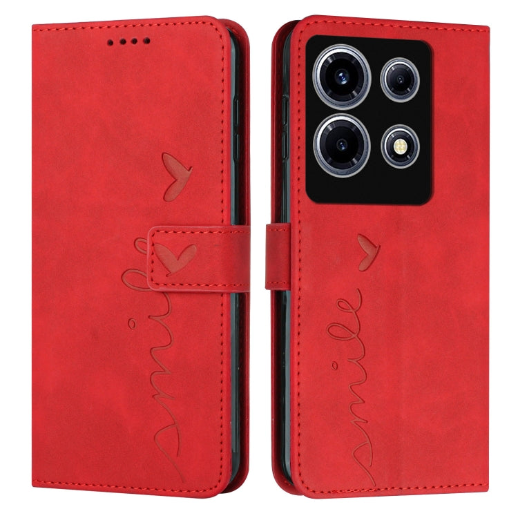 Custodia per telefono in pelle con motivo a cuore Skin Feel, For Infinix Hot 30, For Infinix Note 30 VIP