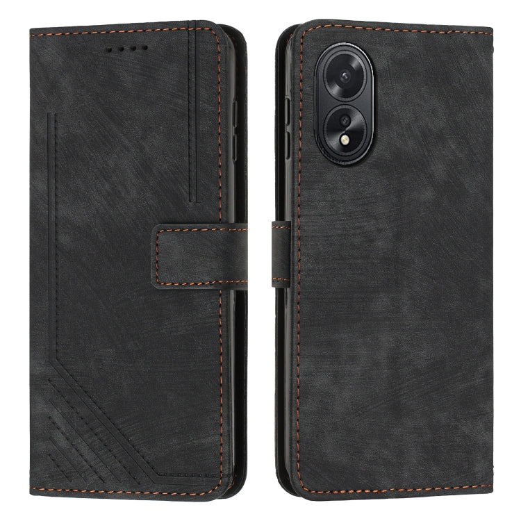Custodia in pelle con cordino per OPPO A38 e A58