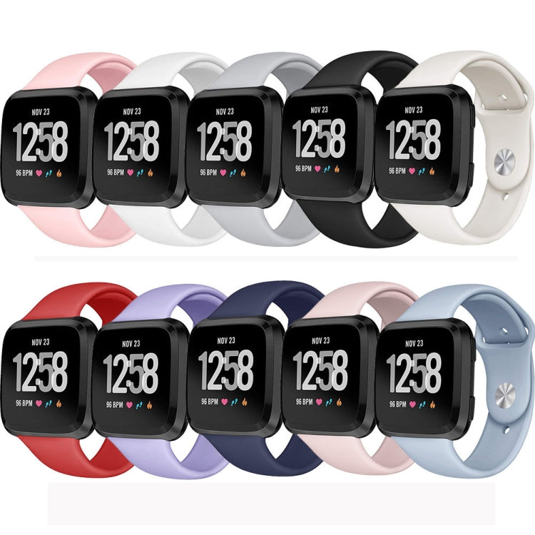 Per Fitbit Versa 2 / Fitbit Versa / Fitbit Versa Lite cinturino di ricambio in silicone tinta unita, Size:L