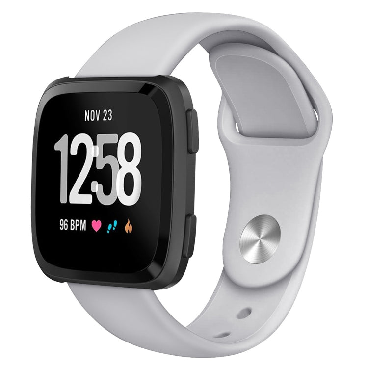 Per Fitbit Versa 2 / Fitbit Versa / Fitbit Versa Lite cinturino di ricambio in silicone tinta unita, Size:L