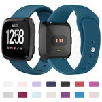 Per Fitbit Versa 2 / Fitbit Versa / Fitbit Versa Lite cinturino di ricambio in silicone tinta unita, Size:L