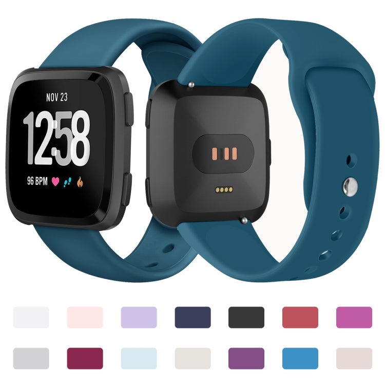 Per Fitbit Versa 2 / Fitbit Versa / Fitbit Versa Lite cinturino di ricambio in silicone tinta unita, Size:L