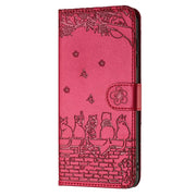 Custodia in pelle per iPhone 16 con gatto