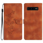 Custodia portafoglio in pelle con motivo farfalla per Galaxy S10+