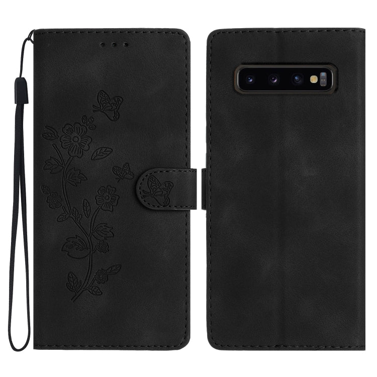 Custodia portafoglio in pelle con motivo farfalla per Galaxy S10+
