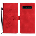 Custodia portafoglio in pelle con motivo farfalla per Galaxy S10+
