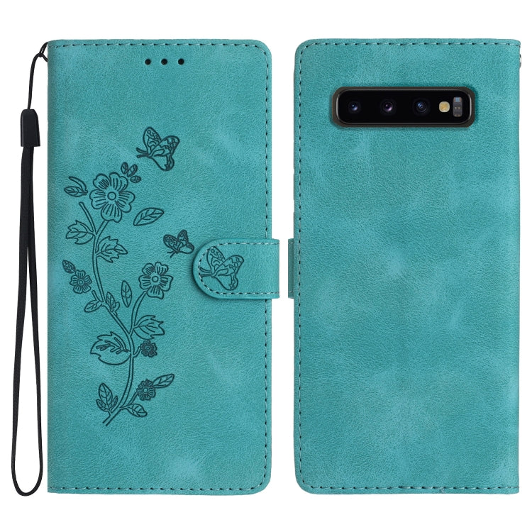Custodia portafoglio in pelle con motivo farfalla per Galaxy S10+