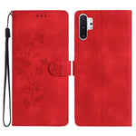 Custodia portafoglio in pelle con farfalla per Galaxy Note10+