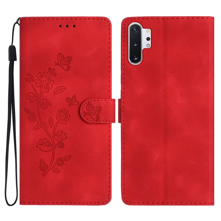 Custodia portafoglio in pelle con farfalla per Galaxy Note10+