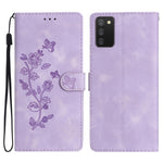 Custodia portafoglio in pelle con motivo farfalla per Galaxy S21
