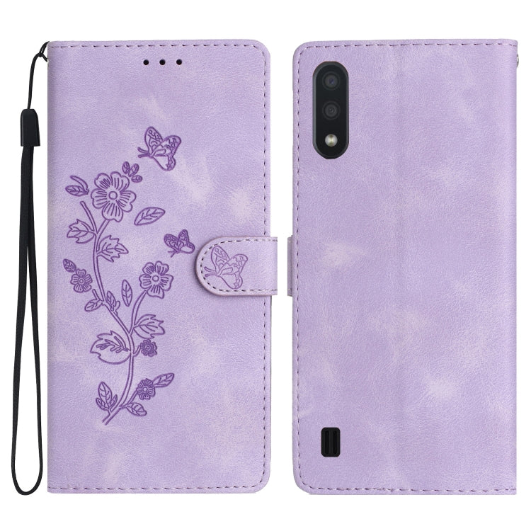 Custodia portafoglio in pelle con farfalla per Samsung Galaxy