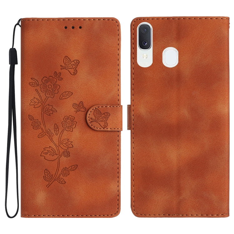 Custodia portafoglio in pelle con farfalla per Samsung Galaxy
