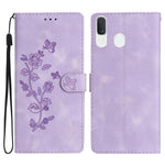 Custodia portafoglio in pelle con farfalla per Samsung Galaxy