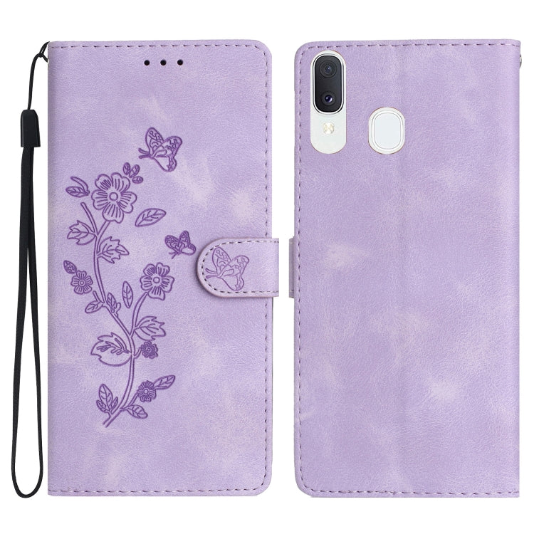 Custodia portafoglio in pelle con farfalla per Samsung Galaxy
