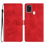 Custodia portafoglio in pelle con farfalla per Samsung Galaxy A21