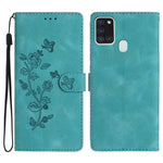 Custodia portafoglio in pelle con farfalla per Samsung Galaxy A21