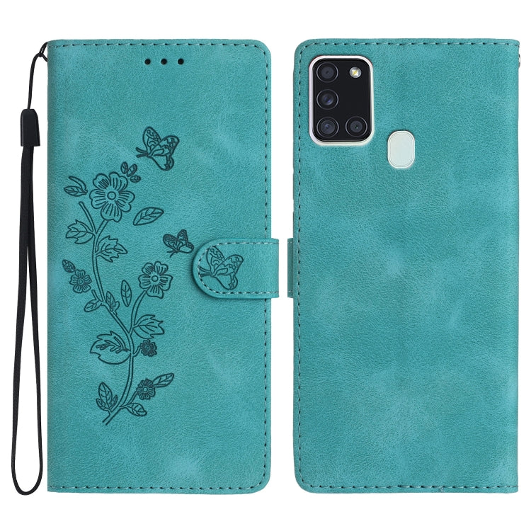 Custodia portafoglio in pelle con farfalla per Samsung Galaxy A21