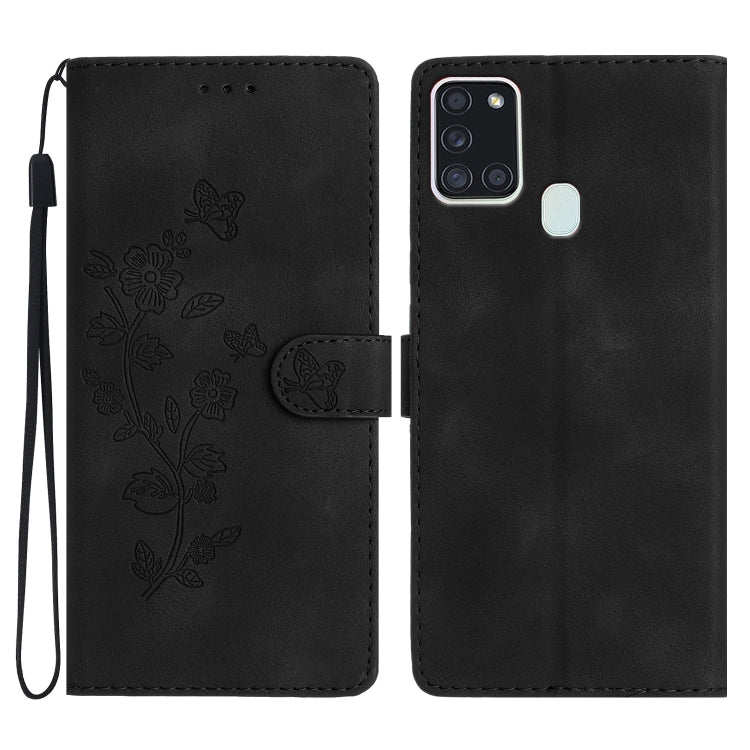 Custodia portafoglio in pelle con farfalla per Samsung Galaxy A21