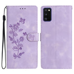 Custodia portafoglio in pelle con farfalla per Samsung Galaxy S22