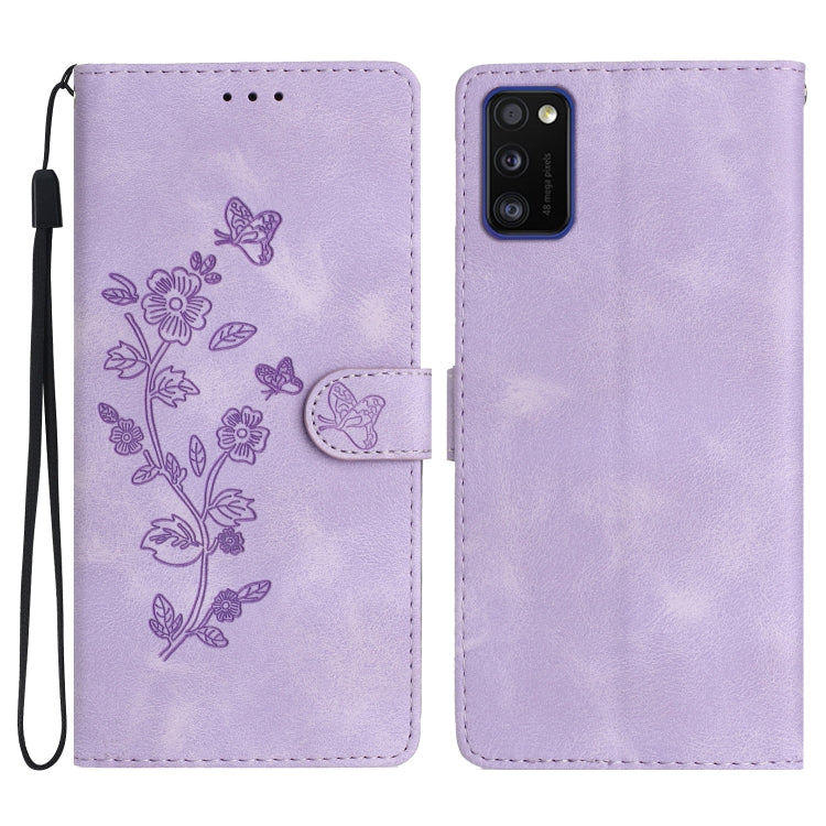 Custodia portafoglio in pelle con farfalla per Samsung Galaxy S22