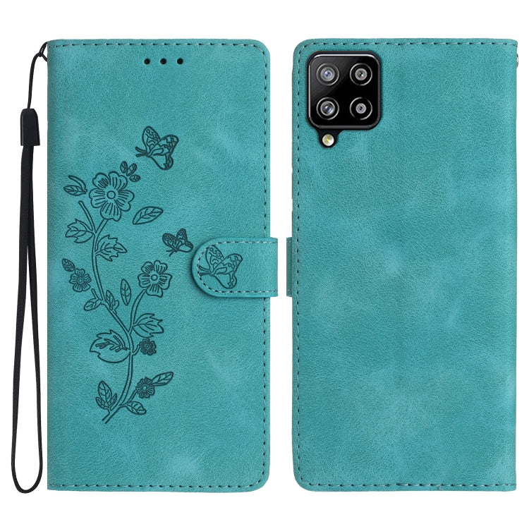 Custodia portafoglio in pelle con farfalla per Samsung Galaxy S22