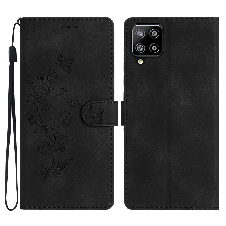 Custodia portafoglio in pelle con motivo farfalla per Samsung