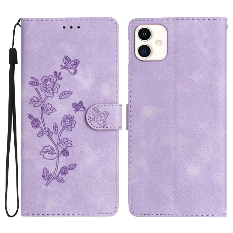 Custodia portafoglio in pelle con motivo farfalla per Samsung