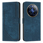 Custodia per telefono in pelle con motivo a righe Skin Feel con cordino, For Realme 12, For Realme 12+, For Realme 12 Pro+, For Realme 11 4G Global